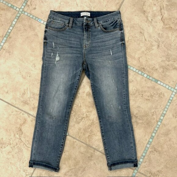 Studio Blue Denim - STUDIO BLUE Kenova Mid Rise Cropped Skinny Roll Cuff Jean – Sz 29